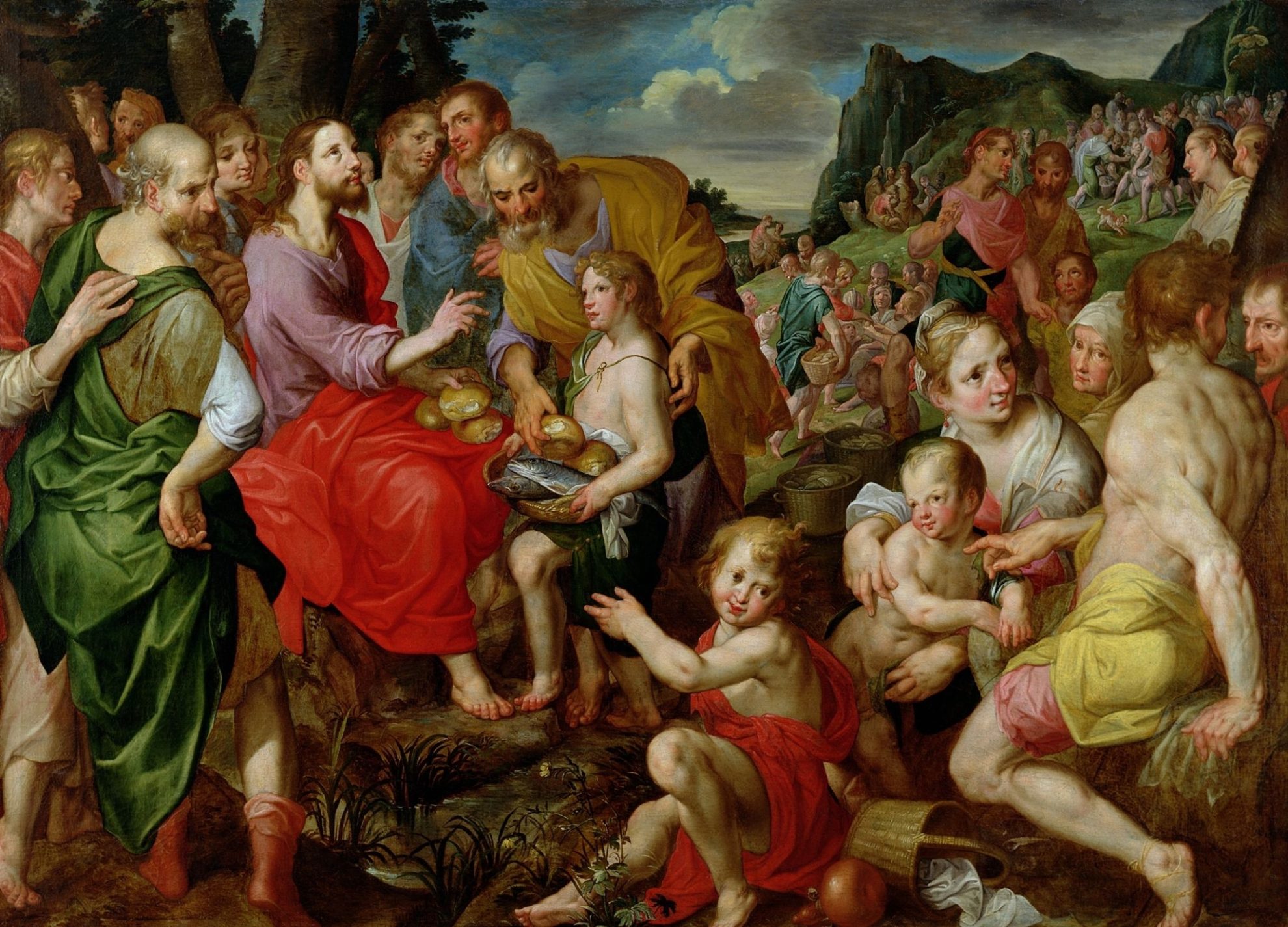 Ambrosius Francken stariji, Isus hrani pet tisuća